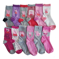 Chaussettes Enfant Licence Peppa Pig fantaisie -Assortiment modèles photos selon arrivages-