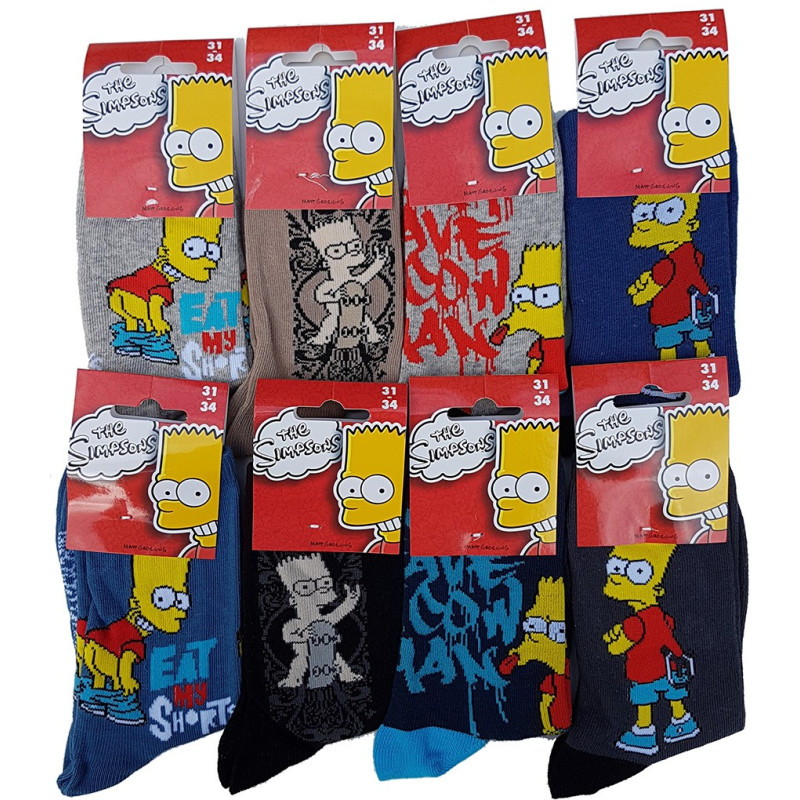 Chaussettes Enfant Licence Simpsons fantaisie -Assortiment modèles photos selon arrivages-