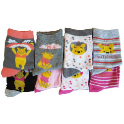 Chaussettes Enfant Licence WINNIE L'OURSON fantaisie -Assortiment modèles photos selon arrivages-