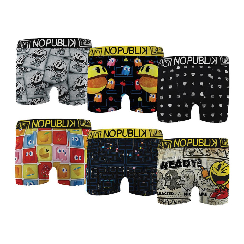 Boxer No Publik Featuring Pacman Homme Confort et Fantaisie en Coton -Assortiment modèles photos selon arrivages-
