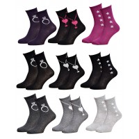 Chaussettes Femme Fantaisie Confort Coton Majoritaire