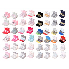 Chaussettes Bébé Naissance Licence fantaisie: Mickey ,Minnie, Winnie, Roi Lion..  -Assortiment modèles photos selon arrivages-