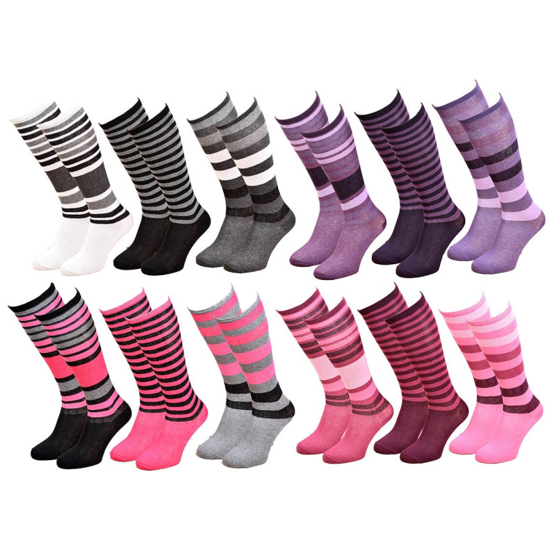 Chaussettes Hautes Fille Mi bas Coton Majoritaire
