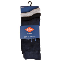 Chaussettes homme LEE COOPER Urbain, Confort en Coton -Assortiment modèles photos selon arrivages-