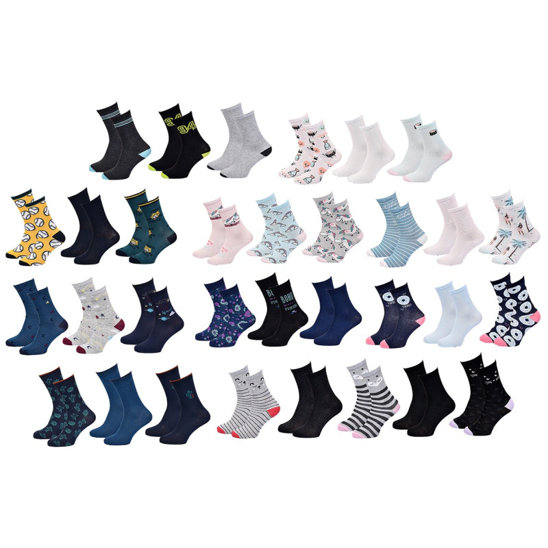 Chaussettes EnfantTWINDAY Qualité et Confort-Assortiment modèles photos selon arrivages-