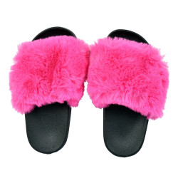 Pantoufles Mules pour Femme Fourrure Confort