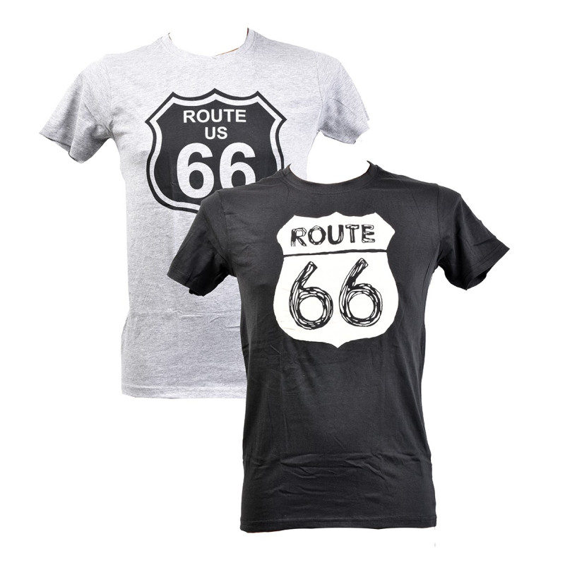 T shirt homme ROUTE 66 en Coton Confort et Qualité