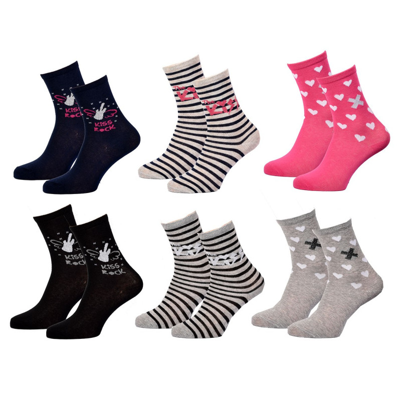 Chaussettes enfant motifs lot de 6