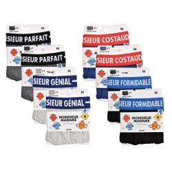 Boxer Homme humoristique MONSIEUR MADAME Ultra confort