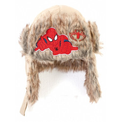 Chapka fourrée garçon Spiderman brodée
