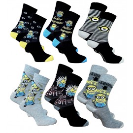 Chaussettes homme Les Minions -Moi,Moche et Méchant en Coton -Assortiment modèles photos selon arrivages-