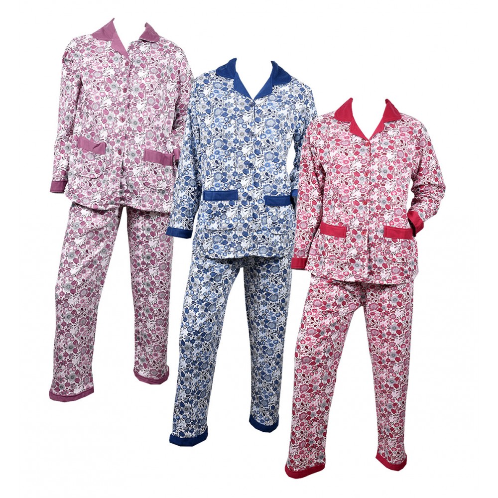 Pyjama Femme Long Boutonné Confort