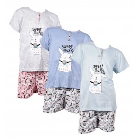 Pyjama Court Fille SARA HOMEWEAR