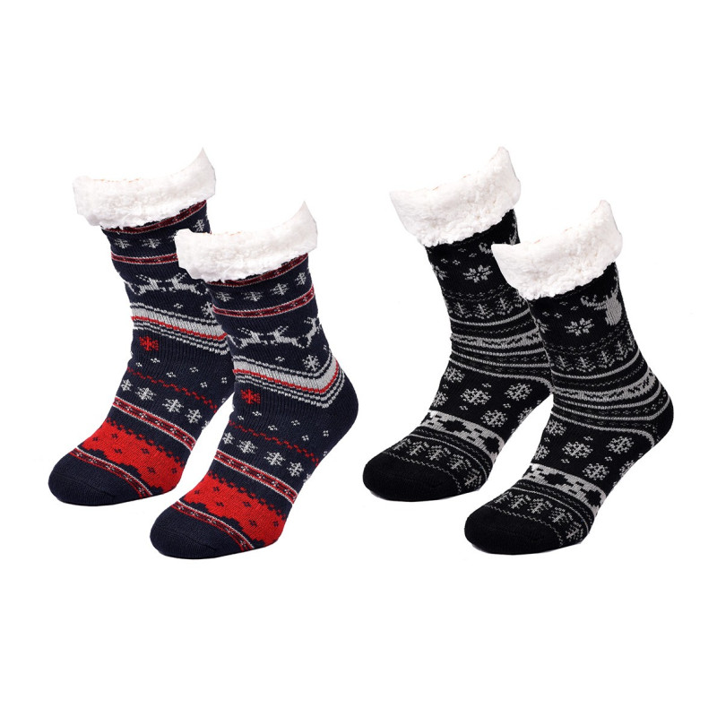 Chaussettes Homme d'intérieur Thermiques Antidérapantes