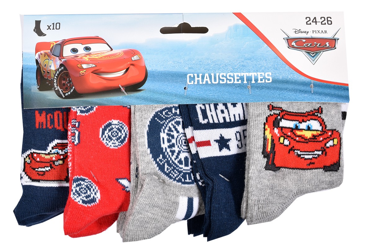 Pack 12 Paires Chaussettes Garçon OZABI - Licences Cartoon Surprise - Coton Élasthane - Taille 23-38