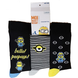 Chaussettes Pack HOMME MOI MOCHE ET MECHANT