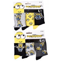 Chaussettes Pack Garçon MOI, MOCHE ET MECHANT