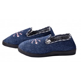 CHARENTAISE Femme Pantoufle PREMIUM BRODEE