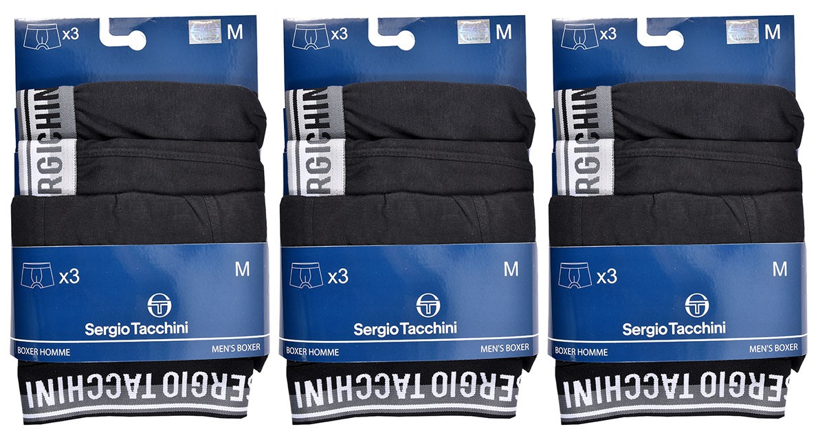 Lot De 3 Boxers Homme Sergio Tacchini – 100% Coton – Confort Respirant & Maintien Sportif - 10