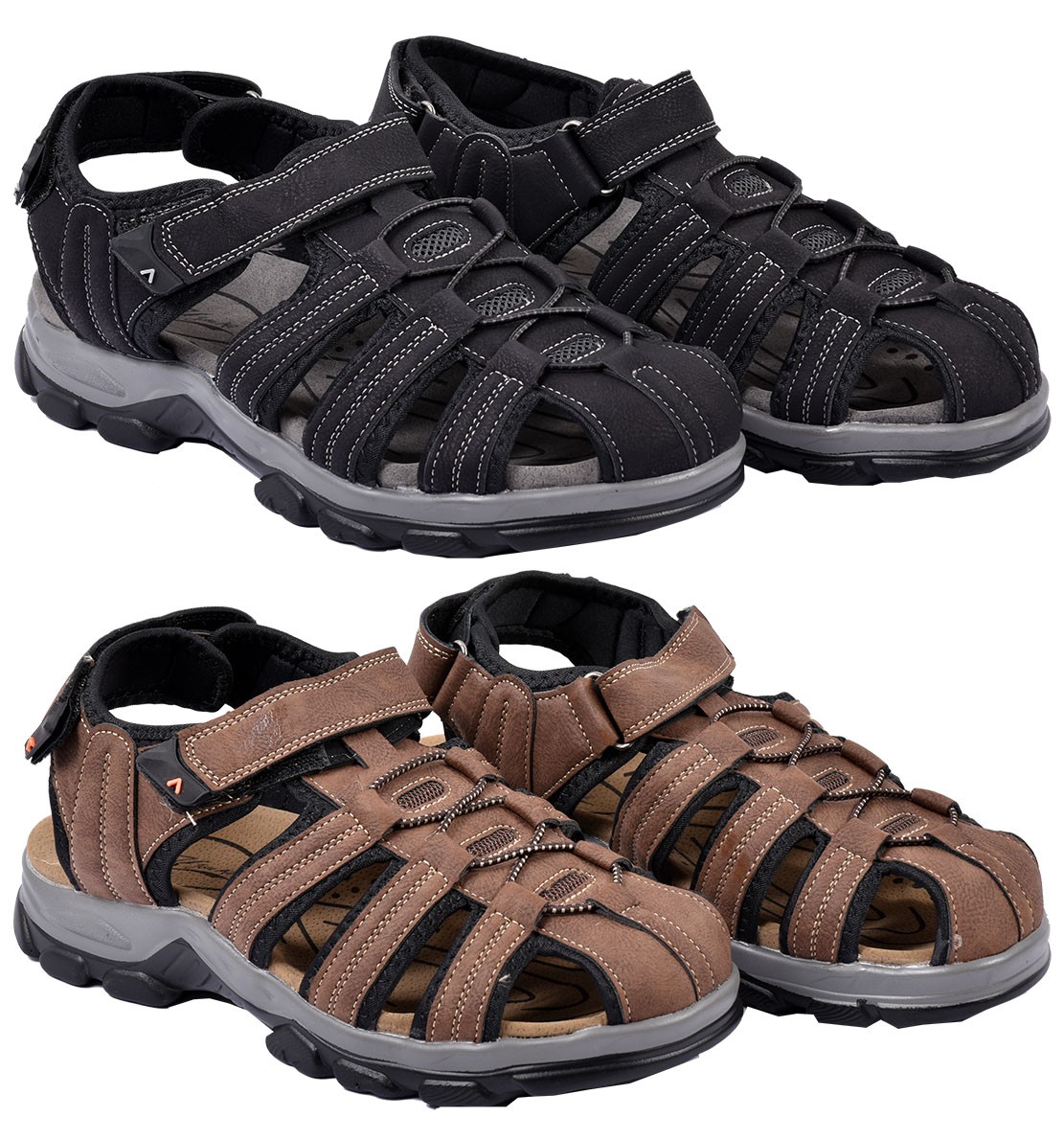 Sandales cuir à scratch marron garçon Okaïdi & Obaïbi Sandales cuir à scratch marron garçon Okaïdi & Obaïbi