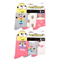 Chaussettes Pack Fille MOI MOCHE ET MECHANT