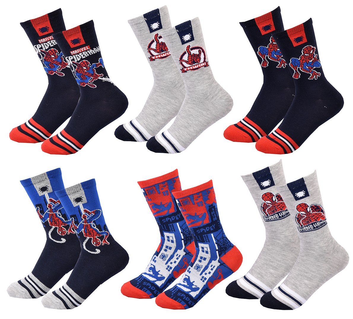 Pack De Chaussettes Marvel Avengers Pour Garçon - Coton Doux, Tailles 23/26 à 35/38 - 13