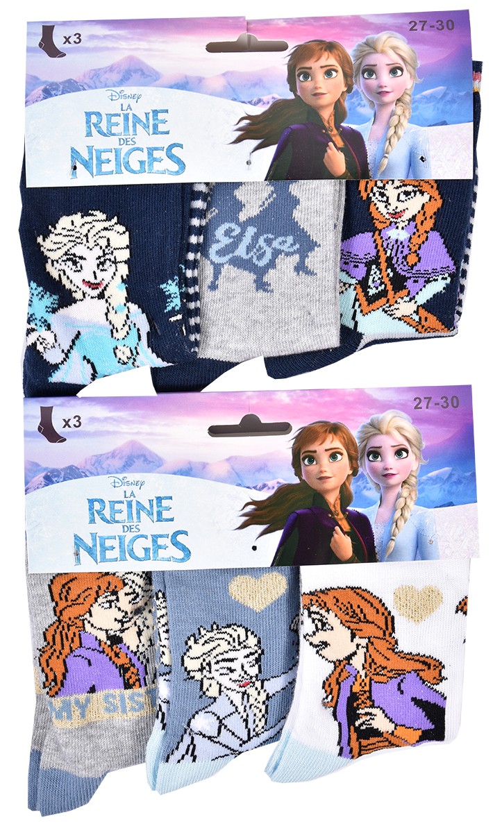 Chaussettes Pack Fille LA REINE DES NEIGES eBay