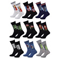 Chaussettes homme Marvel, Avengers,Dc Comics en Coton -Assortiment modèles photos selon arrivages-