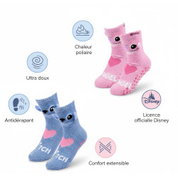 Pack de Paires de Chaussettes Antidérapantes Enfant LILO & STITCH (Lot de 4)