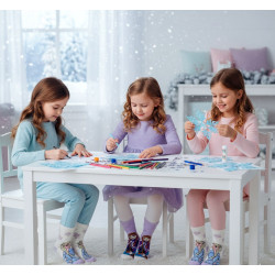 Pack de Chaussettes Antidérapantes Enfant DISNEY FROZEN-LA REINE DES NEIGES (Lot de 4)