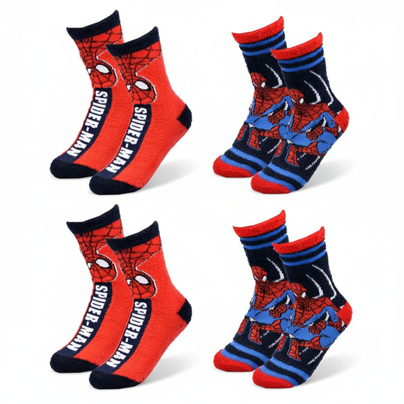 Pack de Chaussettes Antidérapantes Enfant MARVEL SPIDER-MAN (Lot de 4)