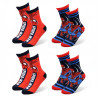 Pack de Chaussettes Antidérapantes Enfant MARVEL SPIDER-MAN (Lot de 4)