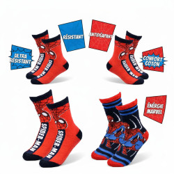 Pack de Chaussettes Antidérapantes Enfant MARVEL SPIDER-MAN (Lot de 4)