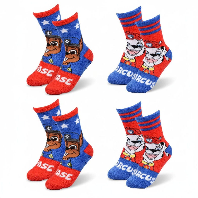 Pack de Chaussettes Antidérapantes Enfant PAT PATROUILLE (Lot de 4)
