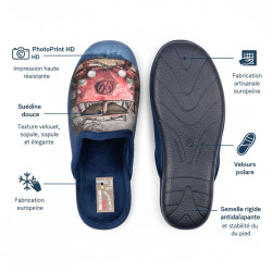 Pantoufles Homme Mule Fantaisie PHOTOPRINT