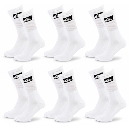 Quiksilver Chaussettes Homme Crew – Pack Lot 6 Paires Sport Cushioned