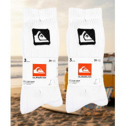 Quiksilver Chaussettes Homme Crew – Pack Lot 6 Paires Sport Cushioned