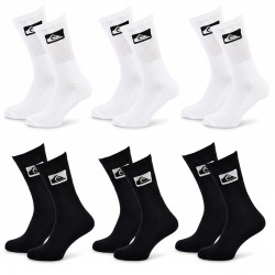 Quiksilver Chaussettes Homme Crew – Pack Lot 6 Paires Sport Cushioned