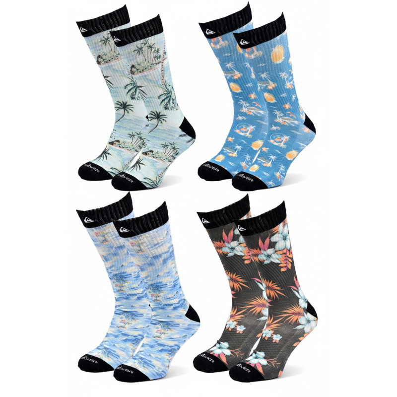 Quiksilver Pack de Chaussettes Homme Crew LONG Lifestyle