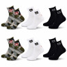 Quiksilver Pack de Chaussettes Homme QUARTER– Lot 6 Paires Sport
