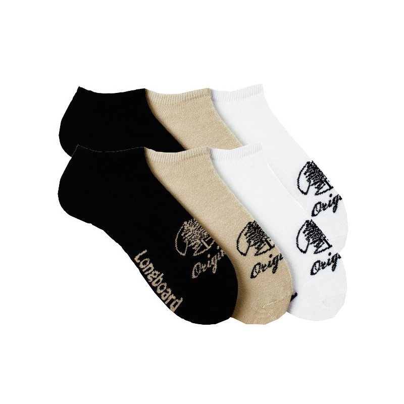 Chaussettes courtes Homme motifs Lot de 6 Longboard