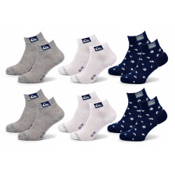 Quiksilver Pack de Chaussettes Enfant QUARTER – Lot 6 Paires Sport