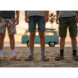 Quiksilver Pack de Chaussettes Enfant QUARTER – Lot 6 Paires Sport