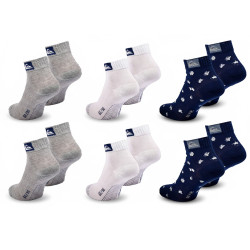 Quiksilver Pack de Chaussettes Enfant QUARTER – Lot 6 Paires Sport