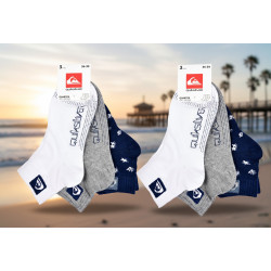 Quiksilver Pack de Chaussettes Enfant QUARTER – Lot 6 Paires Sport
