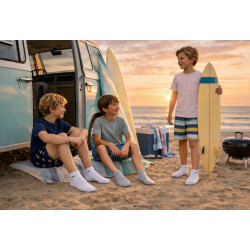 Quiksilver Pack de Chaussettes Enfant SNEAKER– Lot 6 Paires Sport