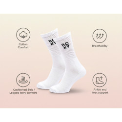 ROXY Lot Chaussettes Femme Crew – Pack 6 Paires Sport et Lifestyle