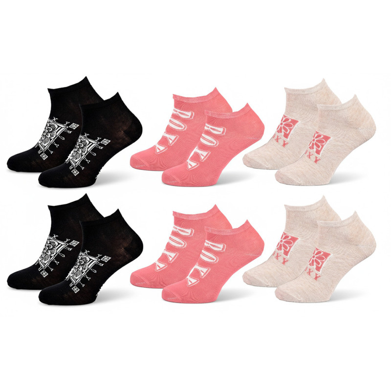 ROXY Lot Chaussettes Courtes Sneaker– Pack de 6 Paires