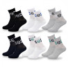 Sergio Tacchini Pack de Chaussettes enfant Tennis Crew – Lot de 6 Paires