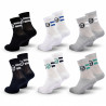 Sergio Tacchini Pack de Chaussettes enfant Tennis Crew – Lot de 6 Paires